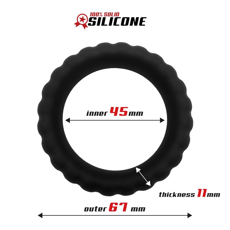Solid Silicone Cock Ring 4.5 cm — zdjęcie 2