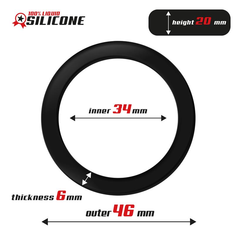 Liquid Silicone Cock Ring 3.4 cm — zdjęcie 2