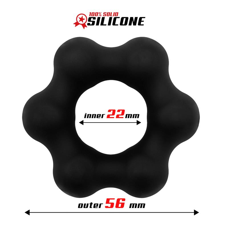 Cock Ring Liquid Silicone 2.2 cm Black — zdjęcie 2