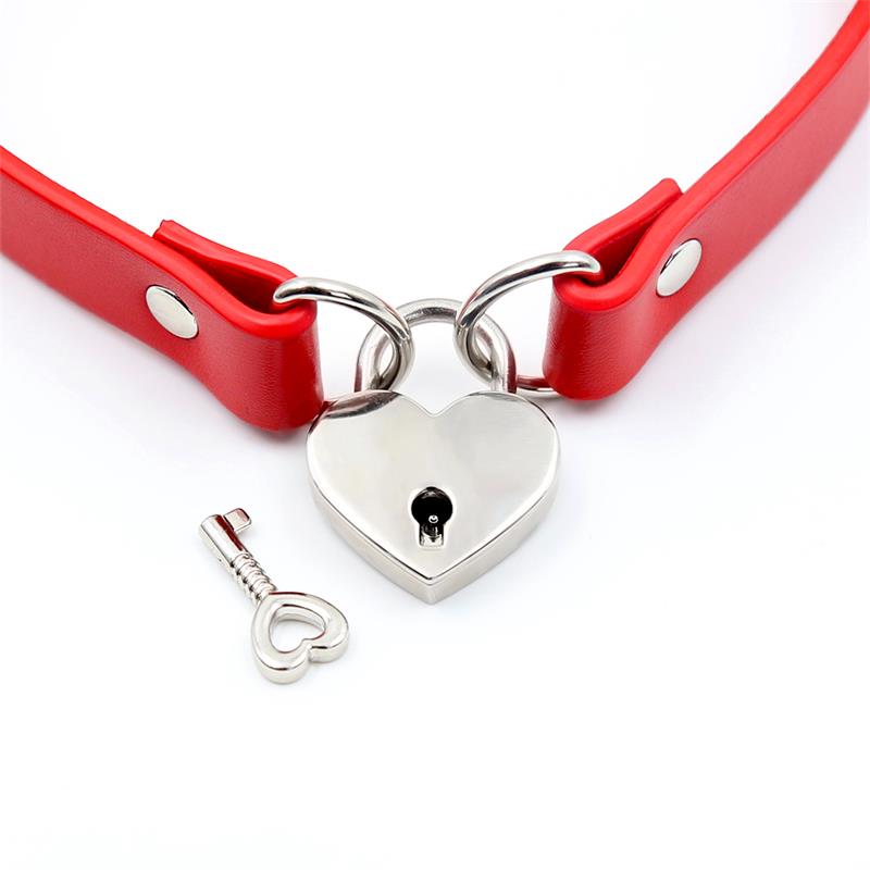 Cinderella Red Collar With Heart Lock — zdjęcie 2