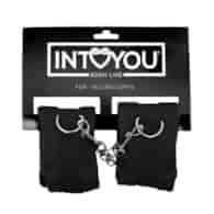 Handcuffs with Velcro with Long Fur Black