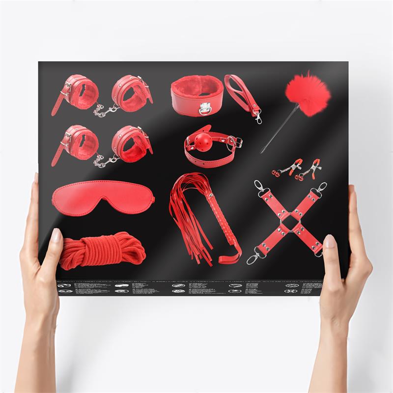 Bondage Set 10 Pieces Red — zdjęcie 2