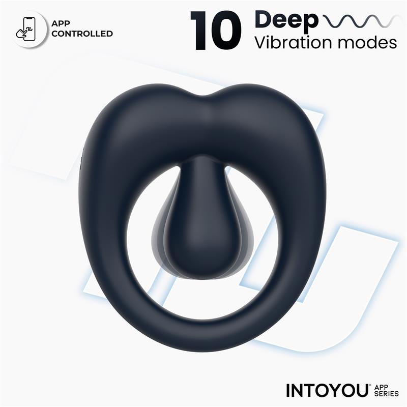 Kenny Penis Ring with Clitoris Stimulator and APP Night Blue — zdjęcie 2