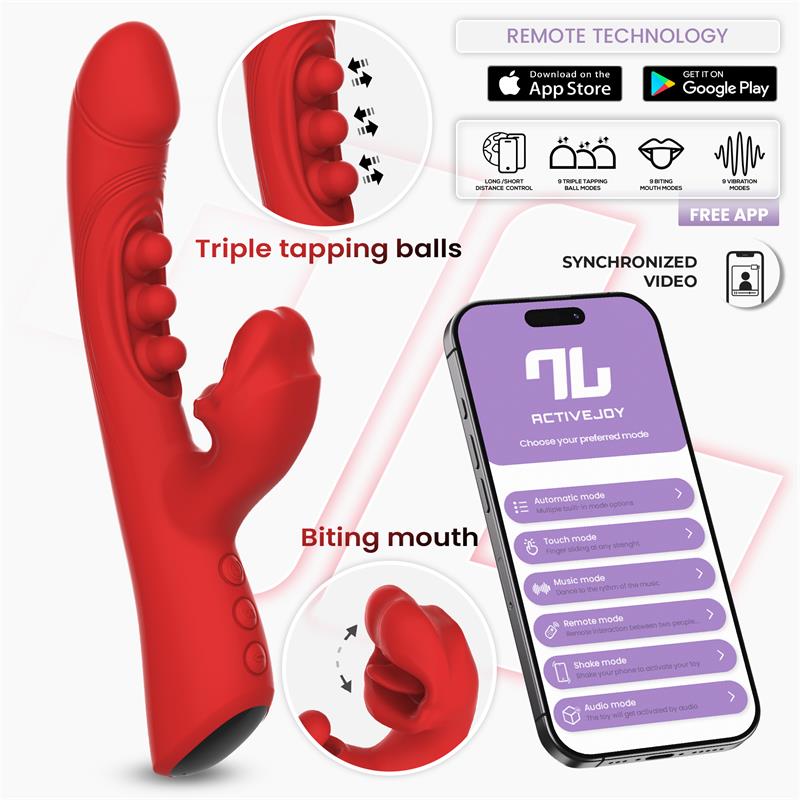 Trixy Triple Tapping Mouth Vibrator w/App Clave 26 — zdjęcie 2