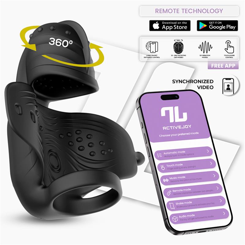 Zonte Rotating Cap Vibrating Masturbator with App — zdjęcie 4