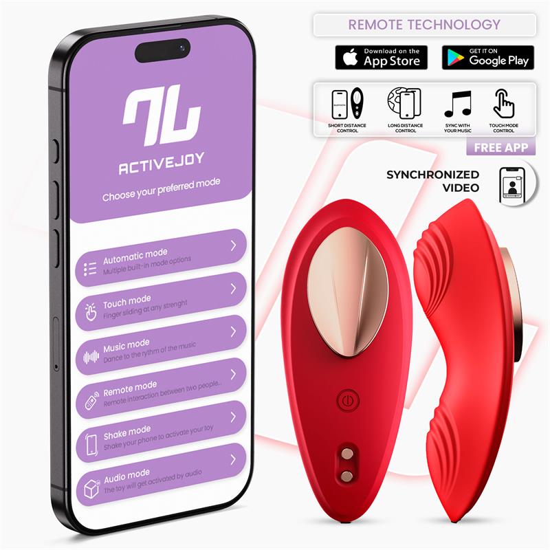 Panty Vibrator with App Silicone Red — zdjęcie 2