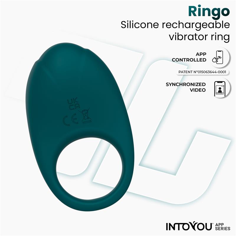 Ringo Vibrating Ring with App Unibody Green — zdjęcie 2