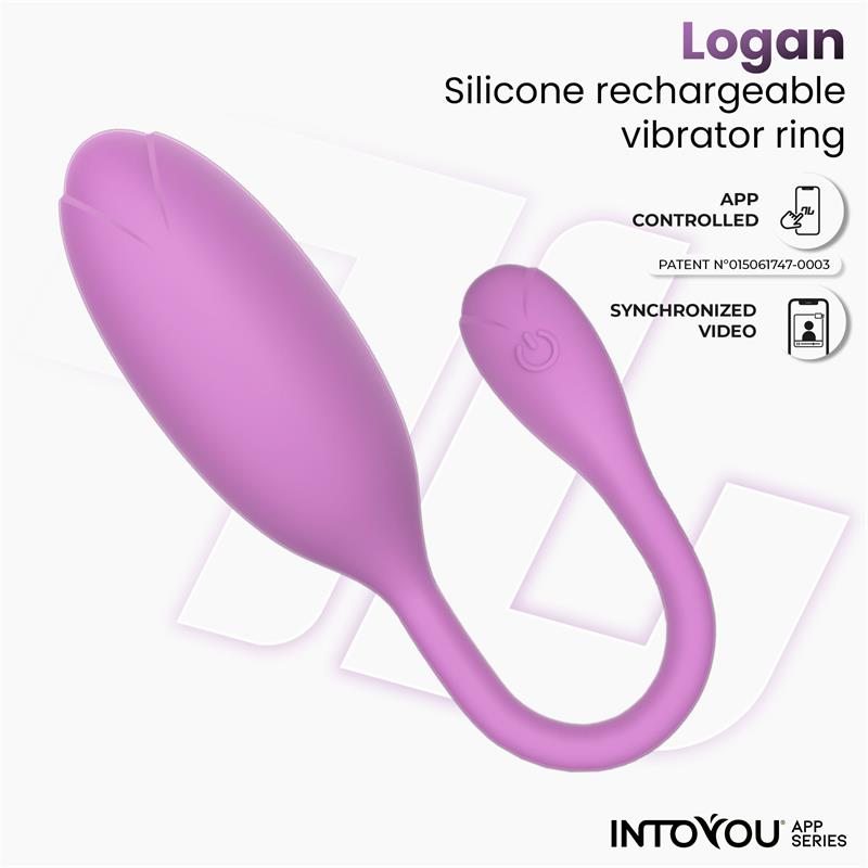 Logan Vibrating Egg with App Unibody Silicone Purple — zdjęcie 2