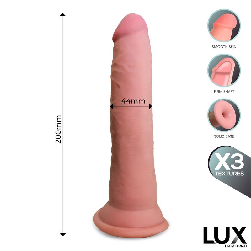 Otto Triple Texture Dildo 8" Skin Colour TPE CL,22 — zdjęcie 2