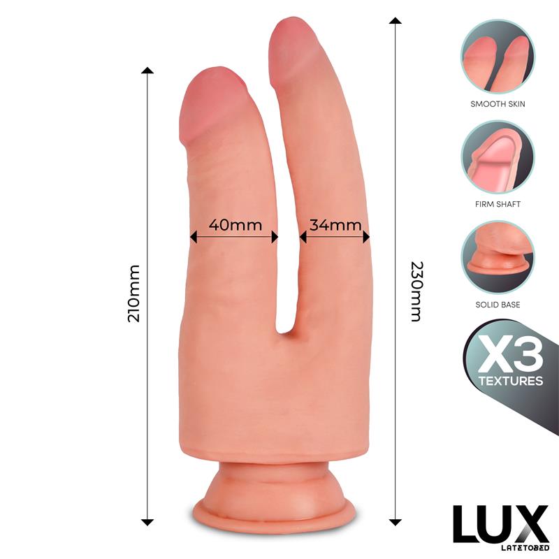 Franz Triple Texture Double Dildo 8,2" - 9" Cl,16 — zdjęcie 2