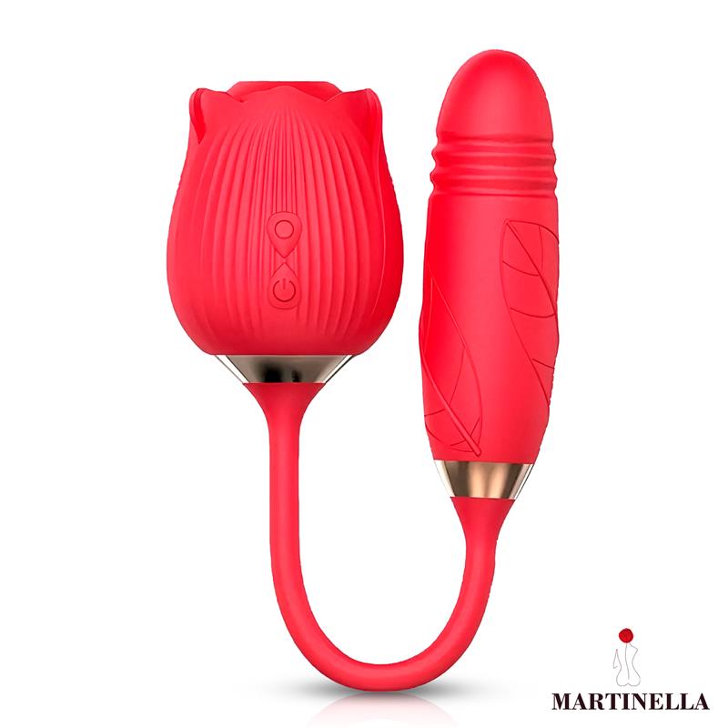 Airflow Rose and Thrusting Stimulator Egg USB — zdjęcie 2