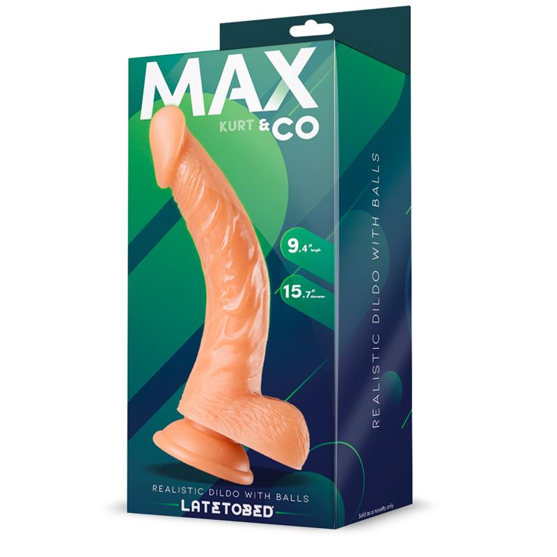 Kurt Realistic Dildo with Testicles Flesh 9,4 - 24 cm — zdjęcie 2