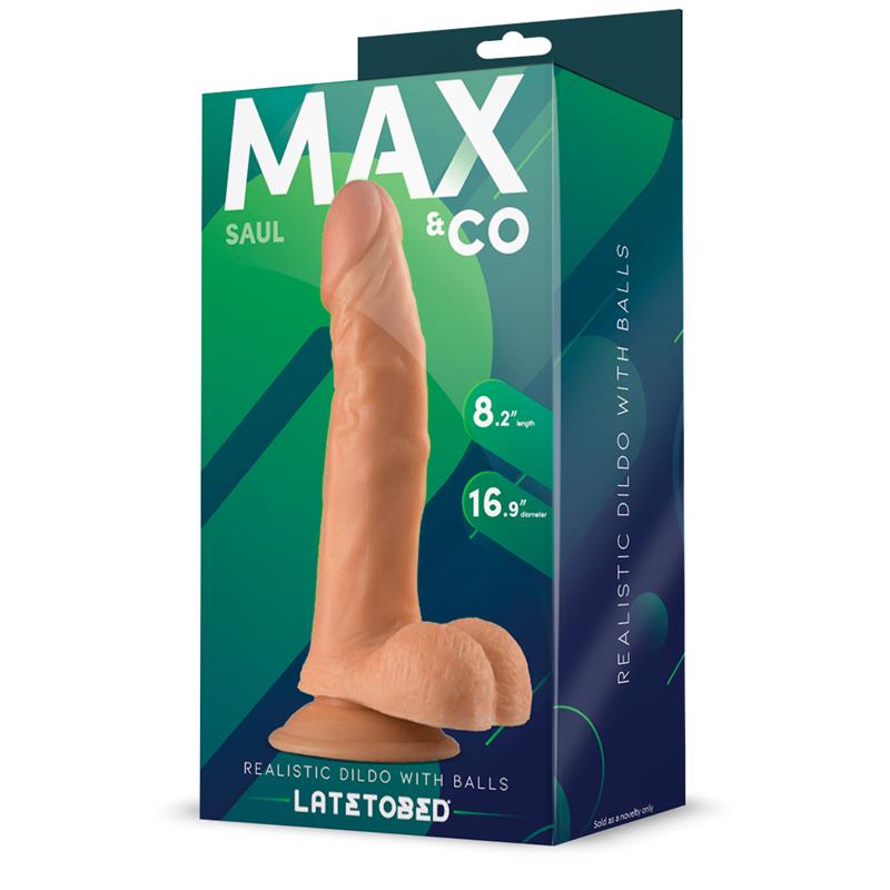 Saul Realistic Dildo with Testicles Flesh 8,25 - 21 cm — zdjęcie 2