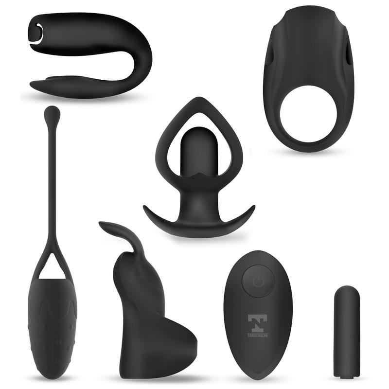 Six-In-One Vibrating Bullet and 6 Silicone Accessories Kit — zdjęcie 2
