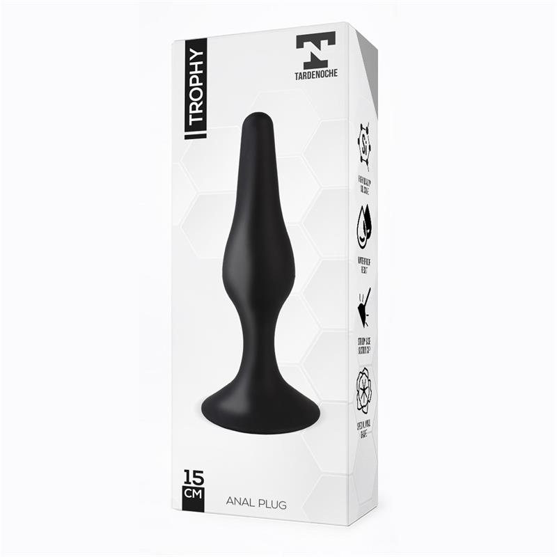 Trophy Anal Plug 15 cm Silicone Black — zdjęcie 2