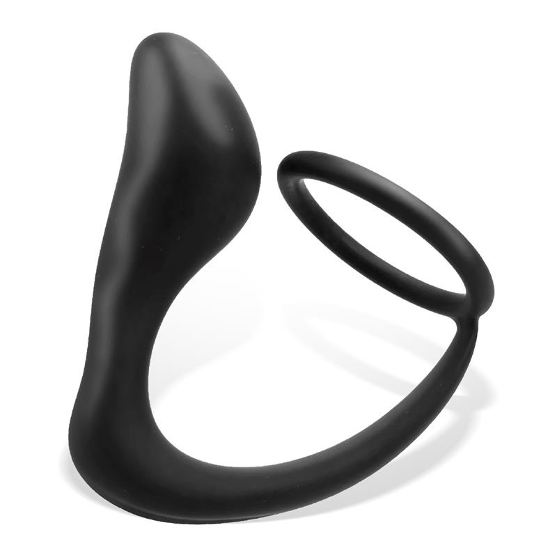Randal Butt Plug with Penis Ring Silicone Black — zdjęcie 2