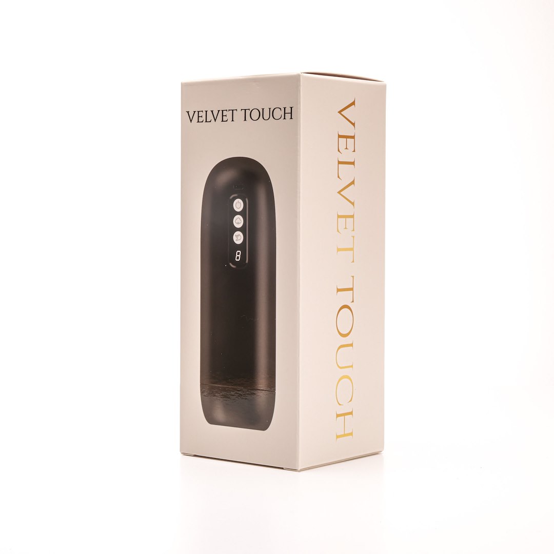 Velvet Touch - Masturbator Z Wibracj¹ Ssaniem Cyberskóra £adowany Usb Czarny