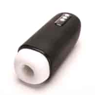 Masturbator Z Wibracją Ssaniem Cyberskóra Ładowany Usb Czarny