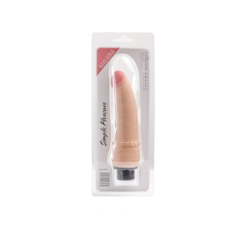 Simple Pleasure wibrator z regulacją prędkości cyberskóra kolor cielisty 18 cm