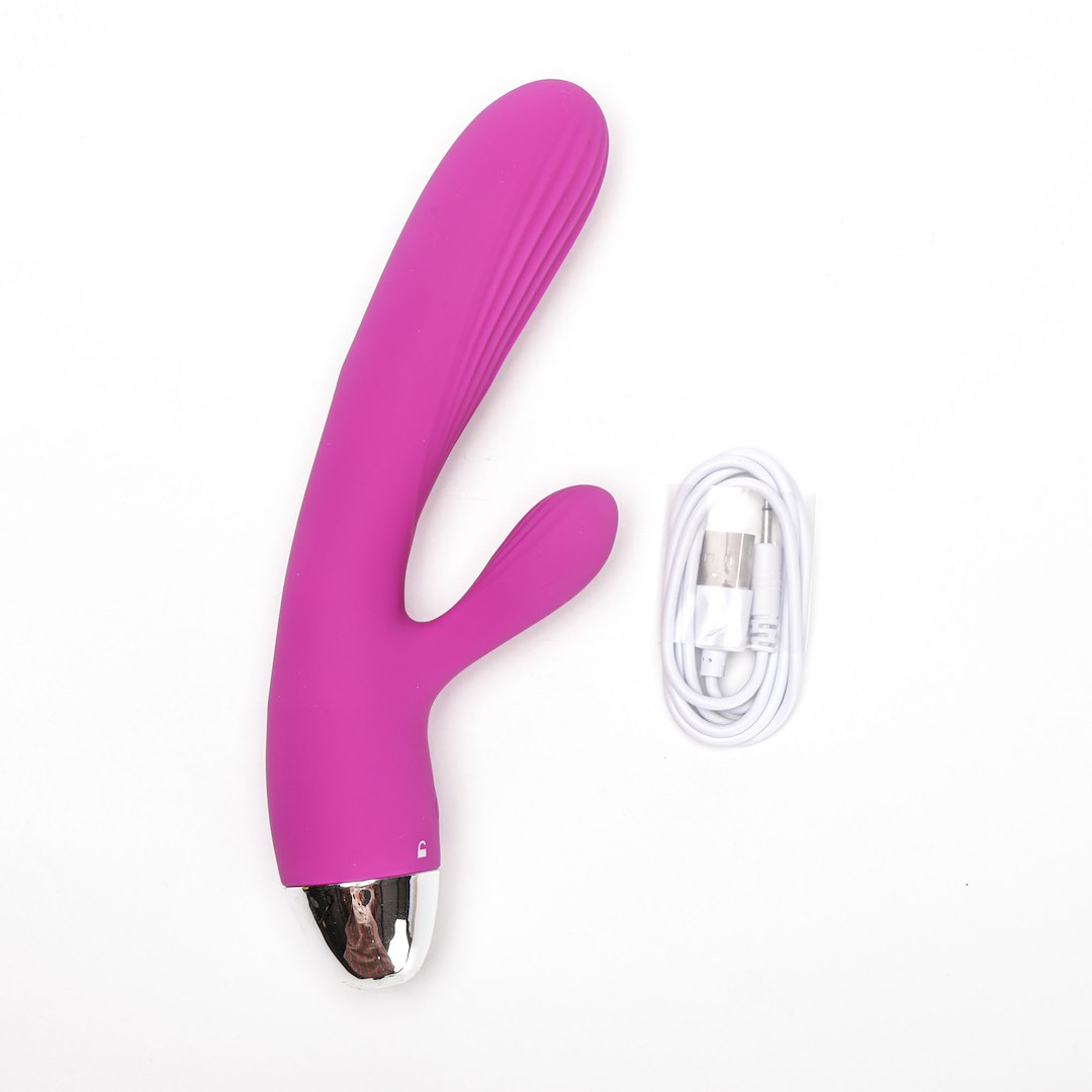 Wibrator Silikonowy Typ Króliczek Ładowany Usb Fioletowy — zdjęcie 3
