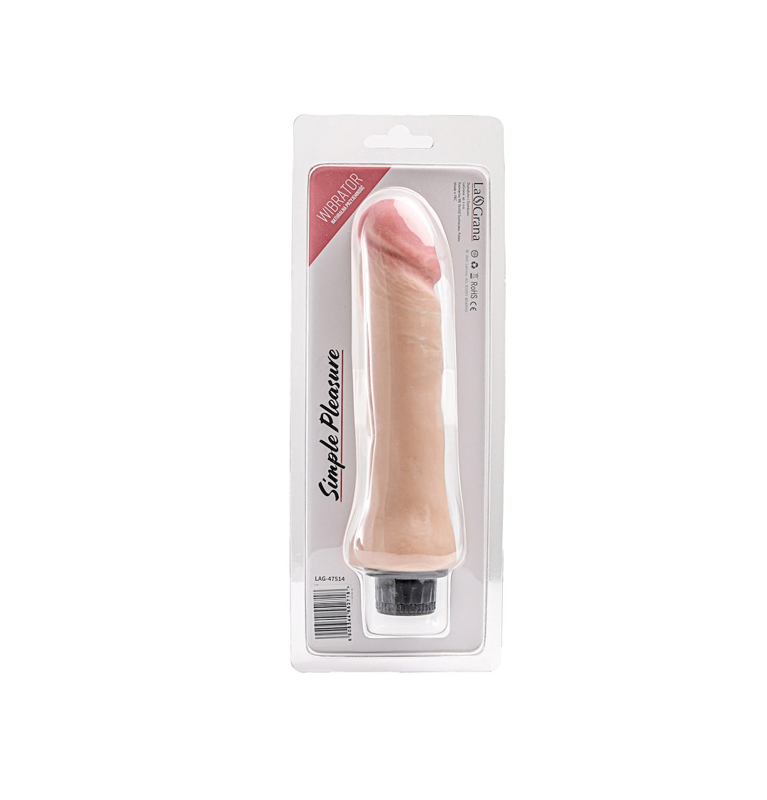 Simple Pleasure wibrator z regulacją prędkości cyberskóra kolor cielisty 20 cm — zdjęcie 3
