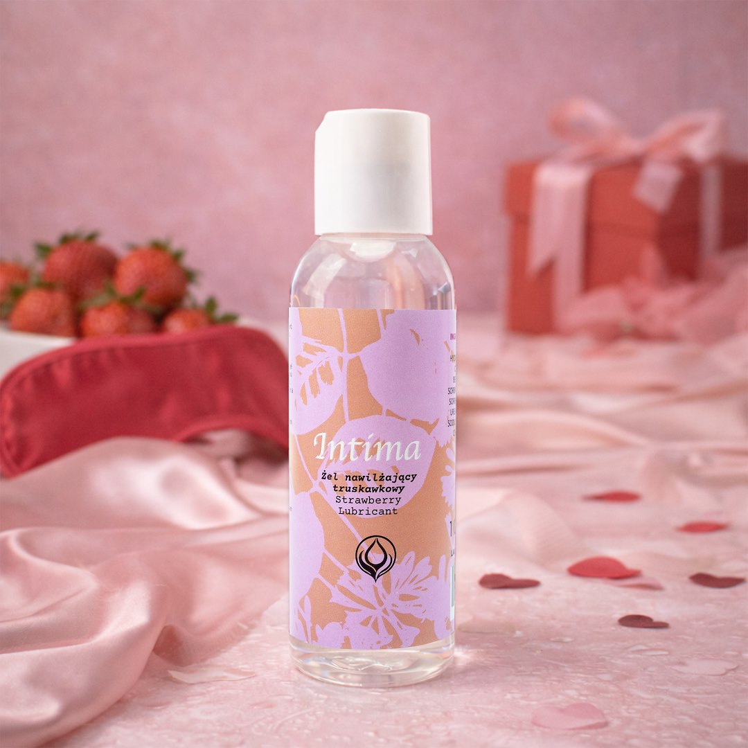 Intima żel nawilżający truskawkowy - strawberry lubricant - 100 ml — zdjęcie 3