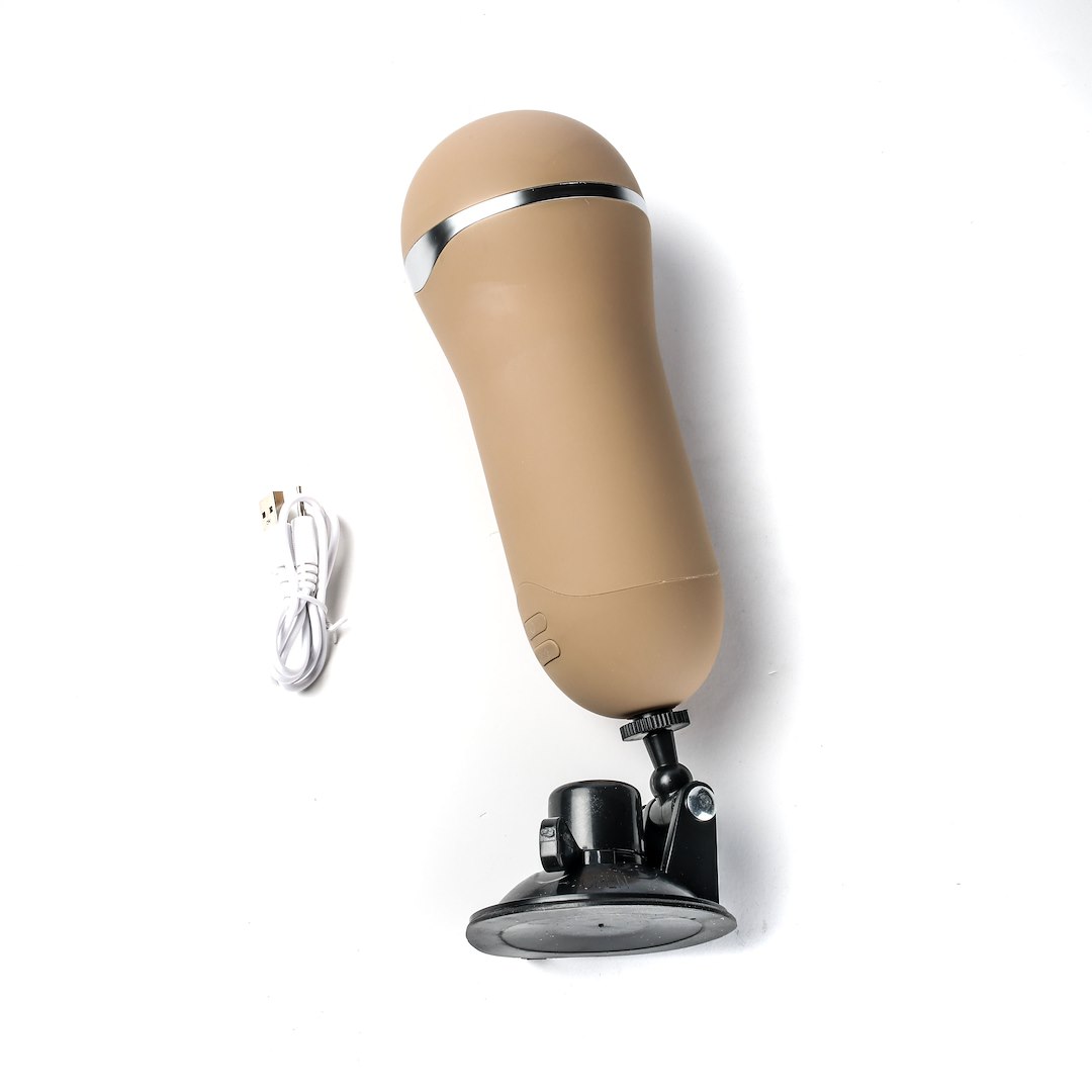 Masturbator Z Wibracją Wagina  Cyberskóra Ładowany Usb Złoty — zdjęcie 3
