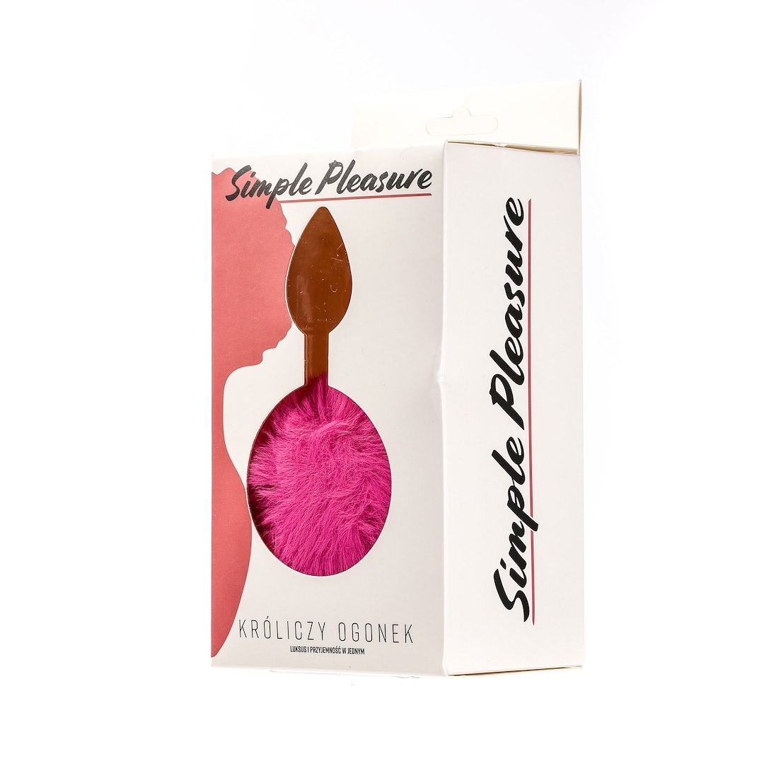 Simple Pleasure - Korek Analny Silikonowy Ró¿owy Rozmiar S Króliczy Ogonek