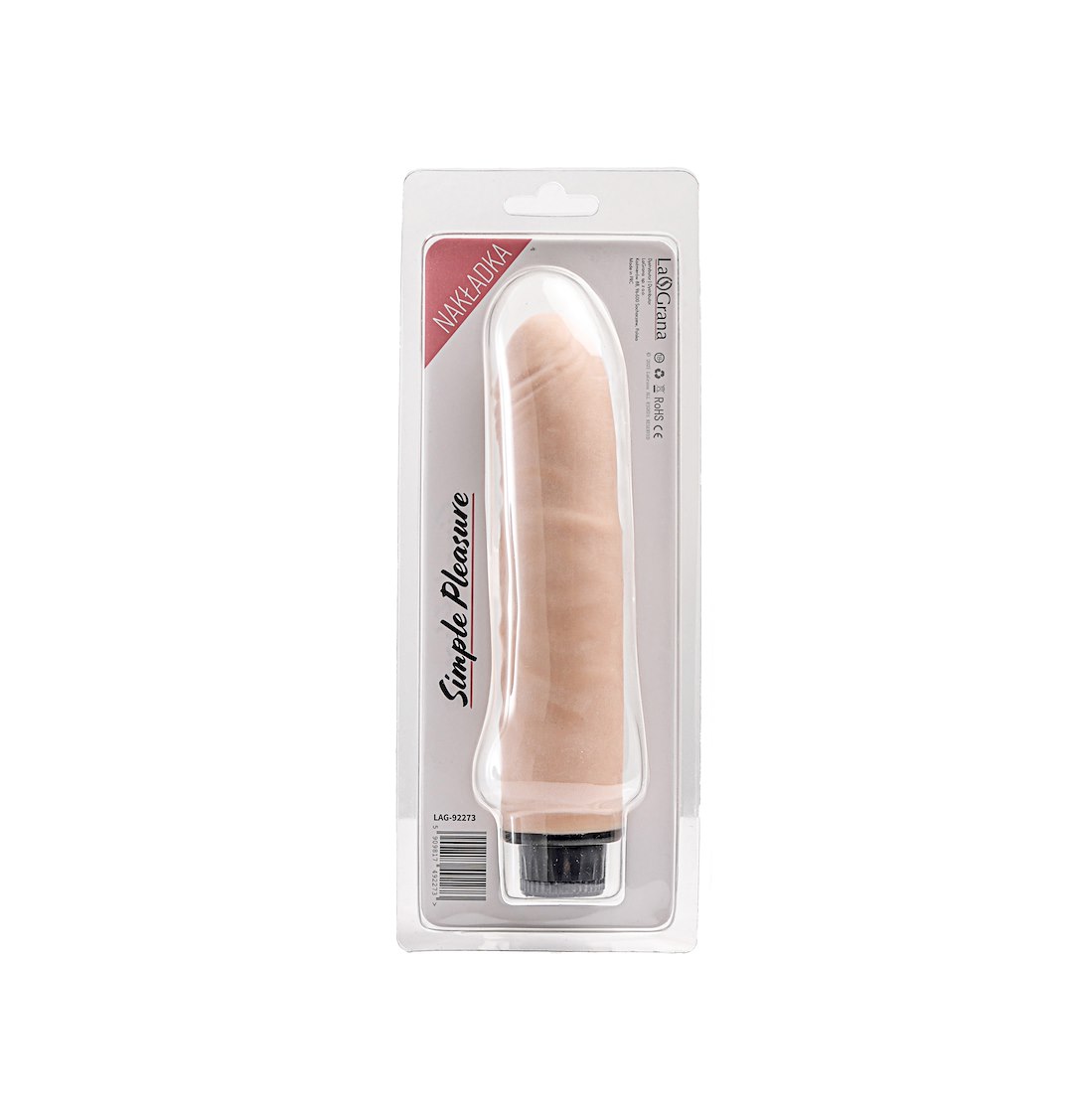Simple Pleasure wibrator z regulacją prędkości cyberskóra kolor cielisty 20 cm — zdjęcie 3