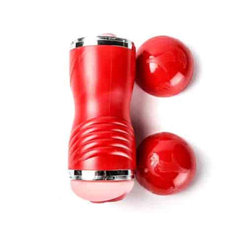 Masturbator Dwustonny Końce Wagina Usta Czerwony