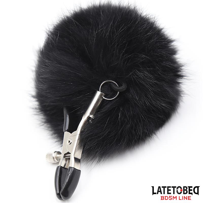 Nipple Clamps with Black Fur — zdjęcie 3