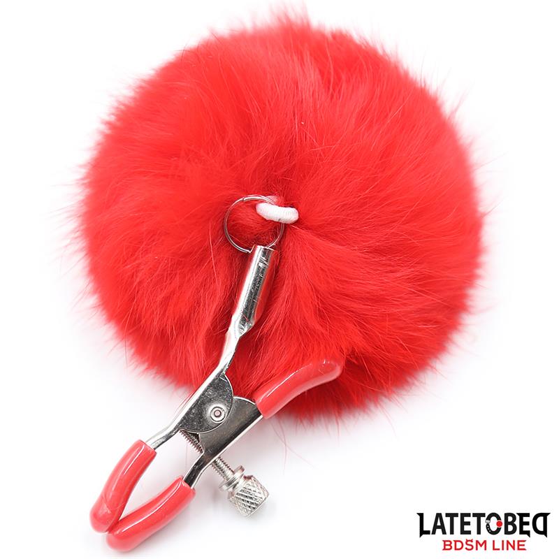 Nipple Clamps Adjustable with Fur — zdjęcie 3