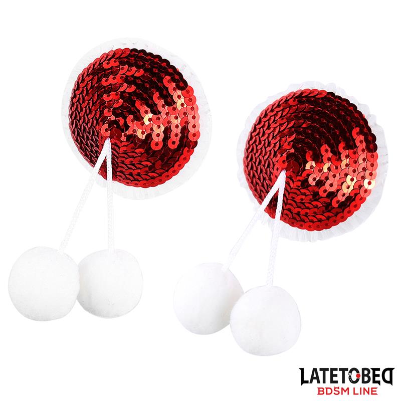 Nipple Pasties with Red Sequin Pom-Pom — zdjęcie 3