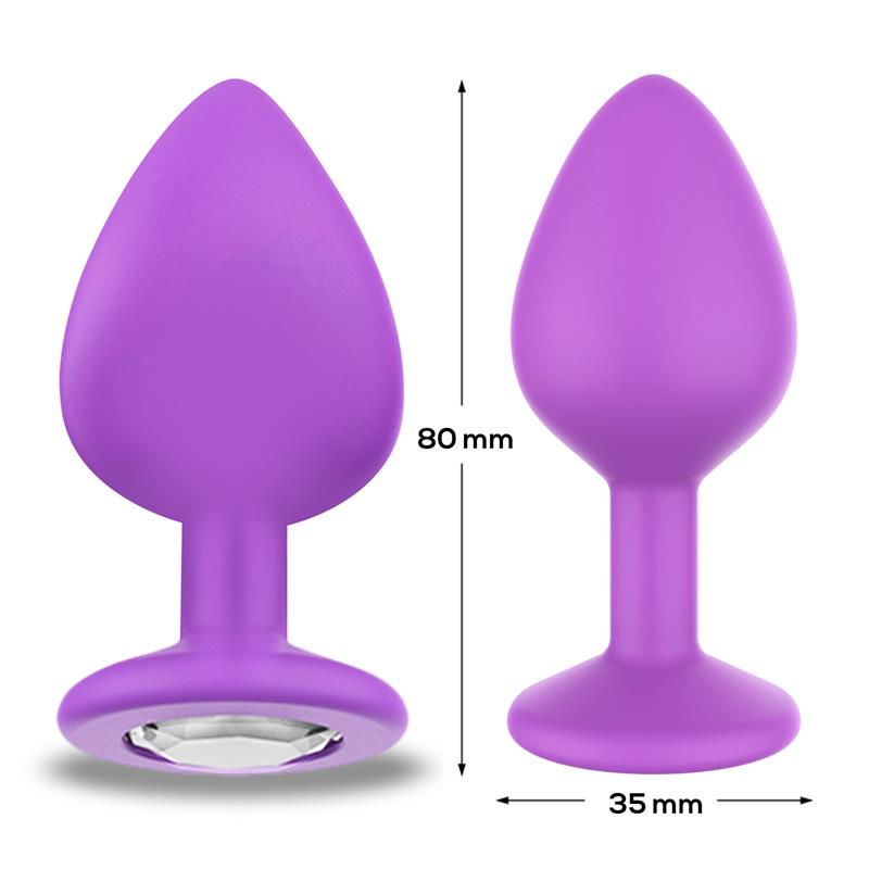 Sparkly Butt Plug Size M Violet — zdjęcie 3
