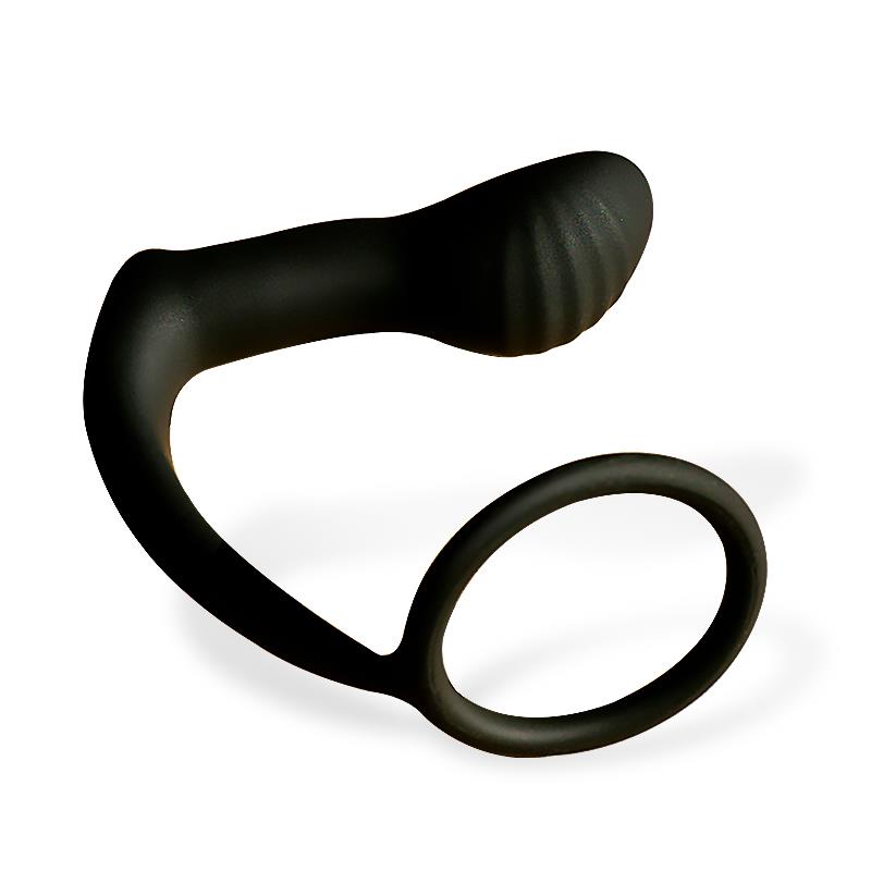 Carnelian Vibrating Anal Plug with Penis Ring — zdjęcie 3