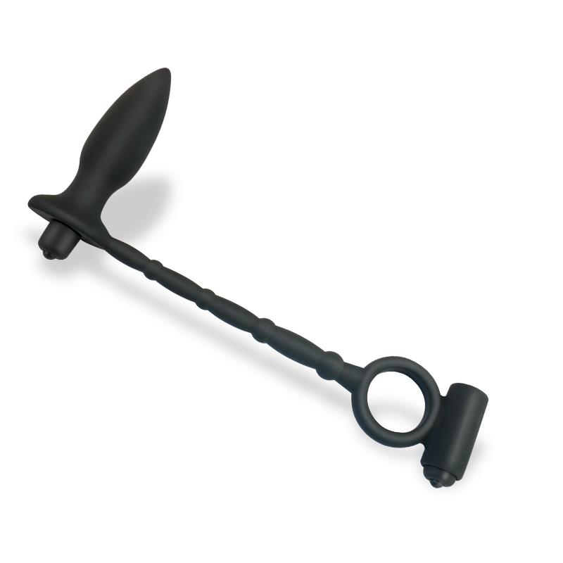 Sugilite Vibrating Anal Plug with Penis Ring with vibration — zdjęcie 3