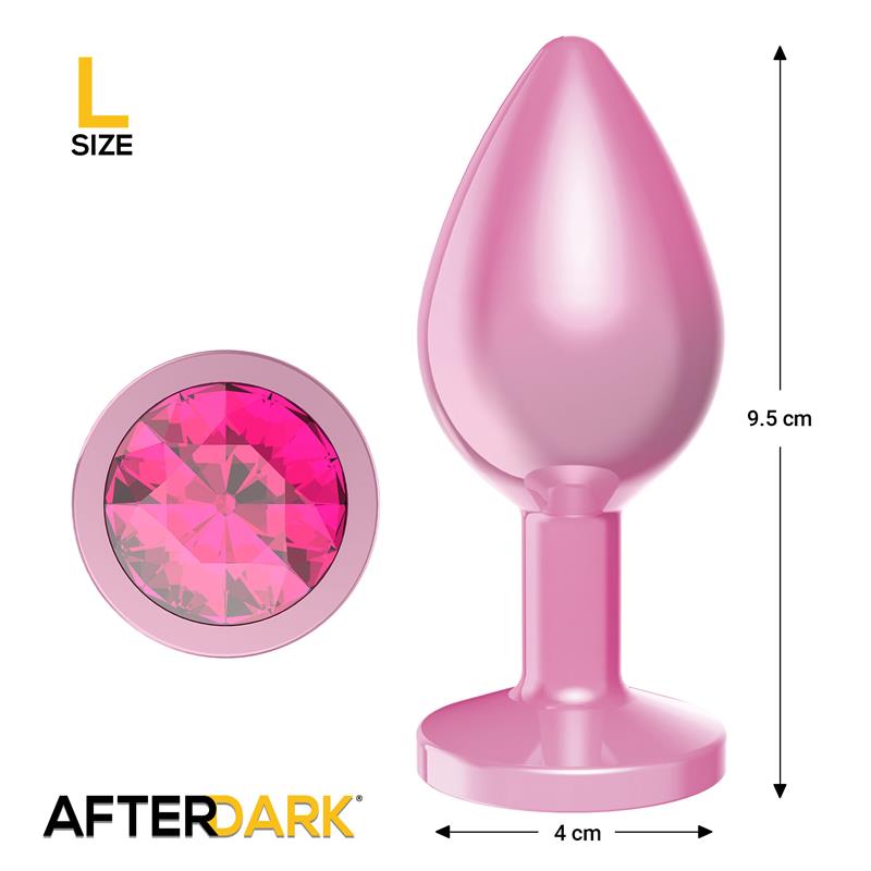 Anodyzed Anal Plug Pink with Jewel Size L — zdjęcie 3