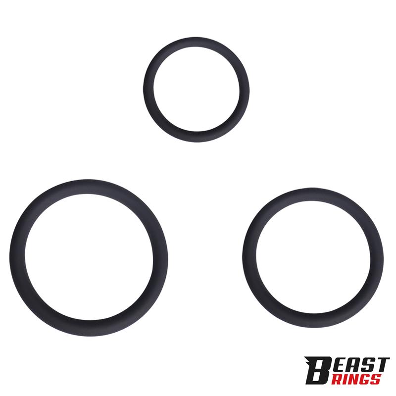 Set of 3 Penis Rings Silicone S, M and L — zdjęcie 3