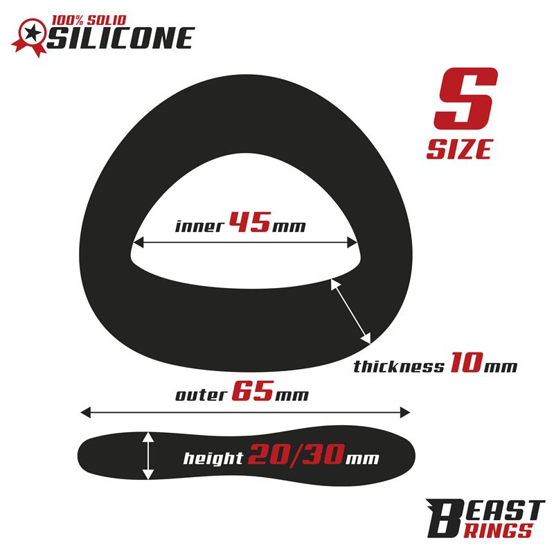 Penis Ring Solid Silicone 45 mm Size S — zdjęcie 3