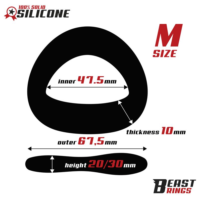Penis Ring Solid Silicone 47.5 mm Size M — zdjęcie 3