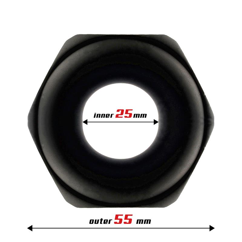 Penis Ring Nut Liquid Silicone 25 mm — zdjęcie 3