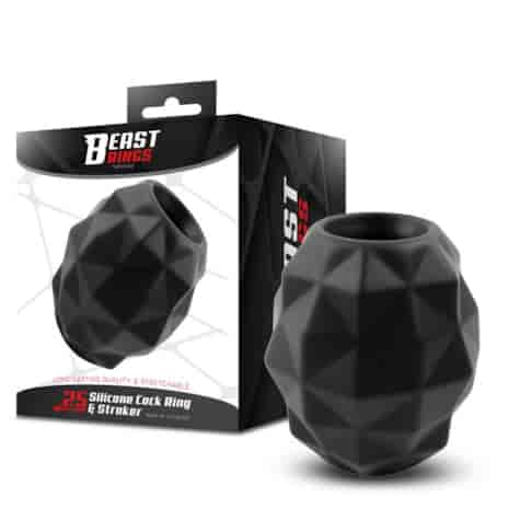 Penis Ring and Stroker Liquid Silicone 25 mm