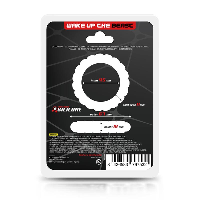 Solid Silicone Cock Ring 4.5 cm — zdjęcie 3