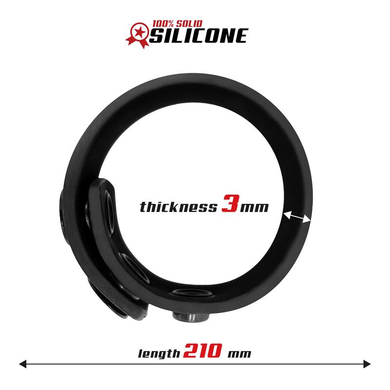 Solid Silicone Adjustable Strip Cock Ring 15-21 cm — zdjęcie 3