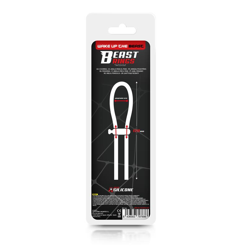 Adjustable Lasso Cock Ring Solid Silicone Black — zdjęcie 3