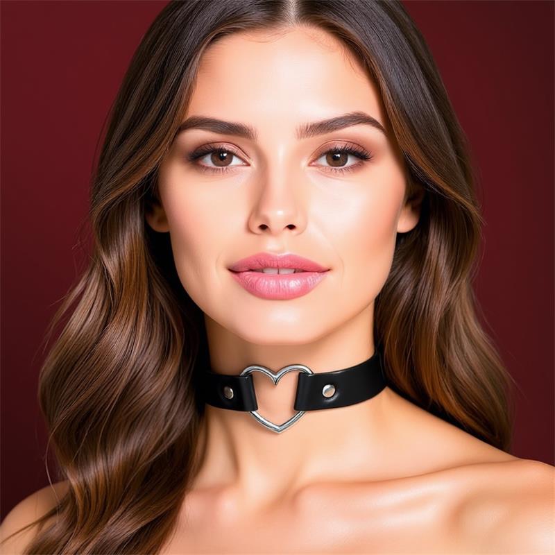 Cinderella Collar With Heart Ring Black — zdjęcie 3