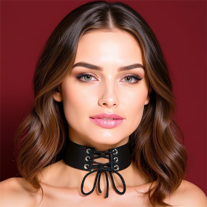 Cinderella Wide Collar With Lace Black — zdjęcie 3