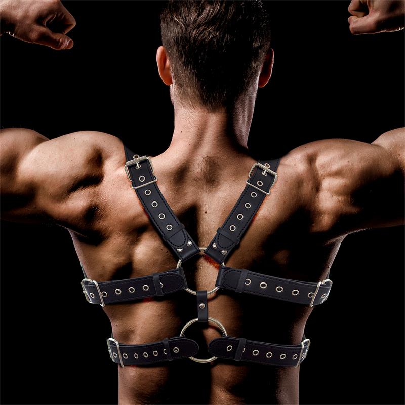 Aurum Male Chest Bondage Harness Vegan Leather — zdjęcie 3