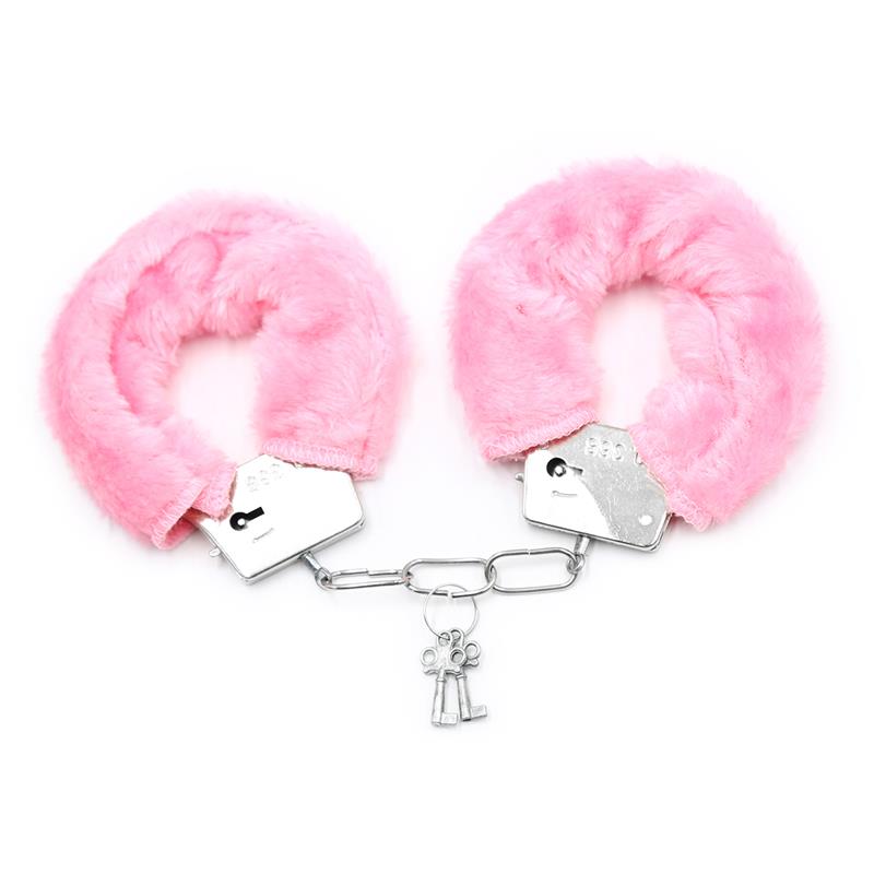 Furry Metal Handcuffs Pink — zdjęcie 3