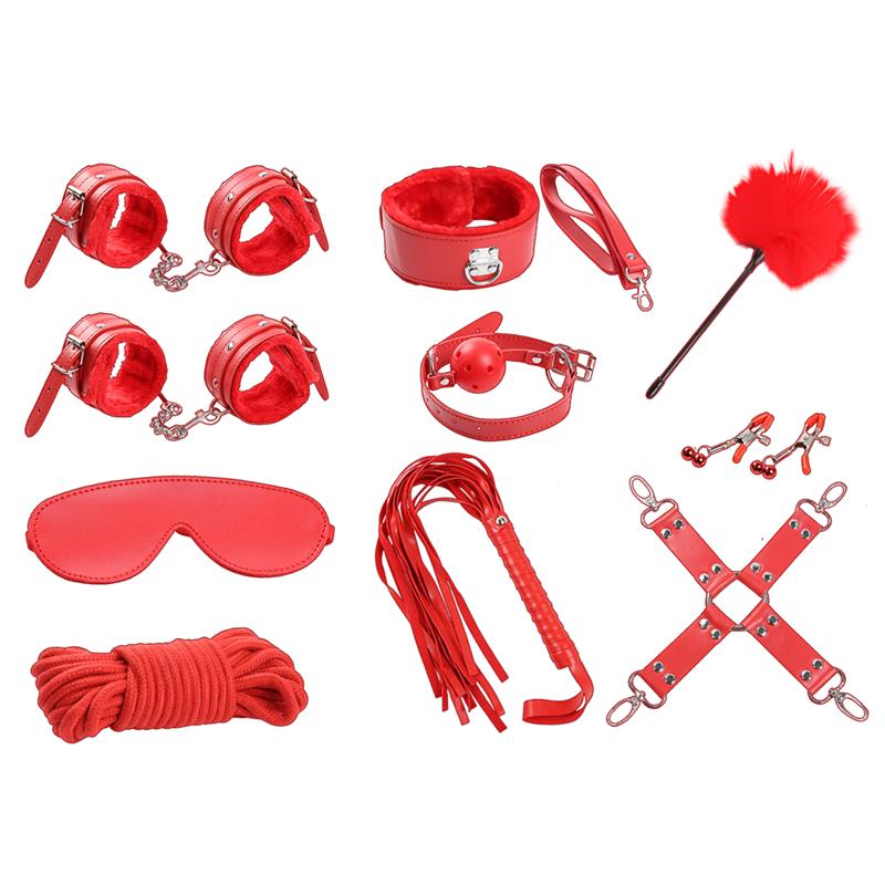 Bondage Set 10 Pieces Red — zdjęcie 8